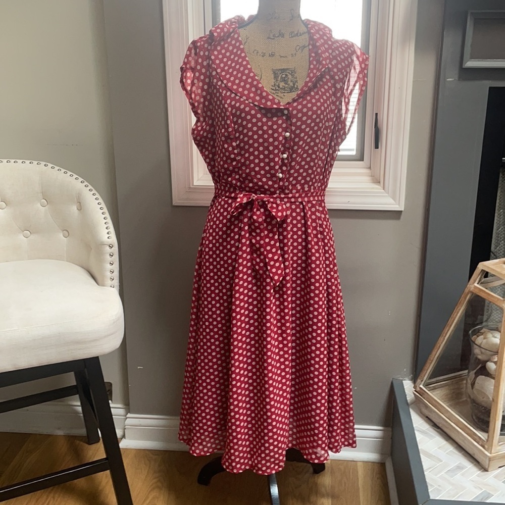 Beautiful 50’s inspired polka dot dress! - Picture 2 of 7